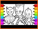 Heroes masks Coloring pjbook game related image