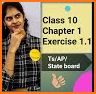 10th class math exercise solved book related image