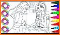 Coloring Pretty Dolls - Relaxing Coloring Games related image