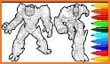 Transformer superheroes coloring book related image