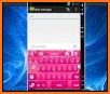 Bright Pink Floral Keyboard Background related image