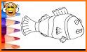 Nemmo Doodle Fish Coloring Book related image