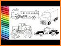 Kids Coloring Book - for Truck tractor related image