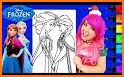 Elsa and Anna Coloring Book related image