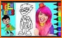 Teen Coloring Book Titans Go related image