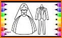 Bride and Groom Wedding Coloring Pages related image