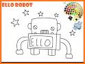 Robots Coloring Page Games related image