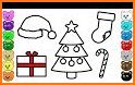 Kids coloring book christmas related image