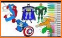 Captain Superhero Coloring Book related image