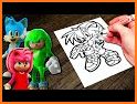 Blue Hedgehog Soni Coloring Book related image