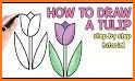 Tulip Flower Coloring Pages - Color By Number related image