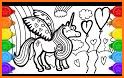 unicorn coloring pages and drawing related image