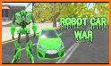 Green Robot Car Transformer Futuristic Supercar related image