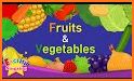 Fruits and Vegetables-Learning, phonics, quiz related image