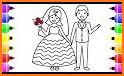 Wedding Coloring Book Brides and Groom related image