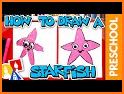 How to draw sea star related image