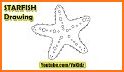 How to draw sea star related image