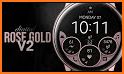 Digital Rose Gold Watch Face related image