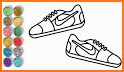 Glitter Sneakers and Shoes Coloring Book related image