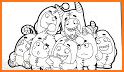 Oddbods Coloring Game Page related image