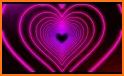 Neon Light Hearts Keyboard Background related image