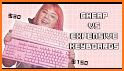 Pink Cute Bear Keyboard Background related image