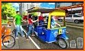 City Tuk Tuk Rickshaw Passenger Driving related image