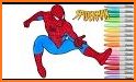 spider boy coloring superhero related image