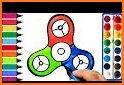 Fidget Spinner Kids Coloring Book Pages related image