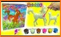 Coloring Horse Pony Hair Rainbow related image